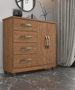 Cômoda 4 Gavetas Imop com Sapateira Dubai