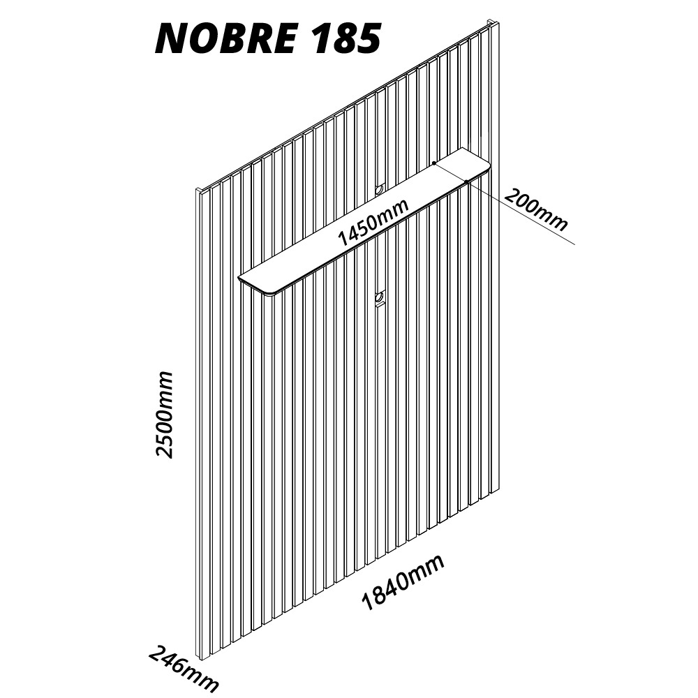 Painel Nobre Ripado 185 Com Led | Naturale - Imagem 9