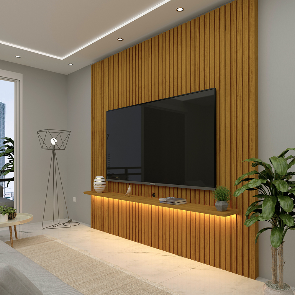Painel Nobre Ripado 185 Com Led | Naturale - Imagem 2