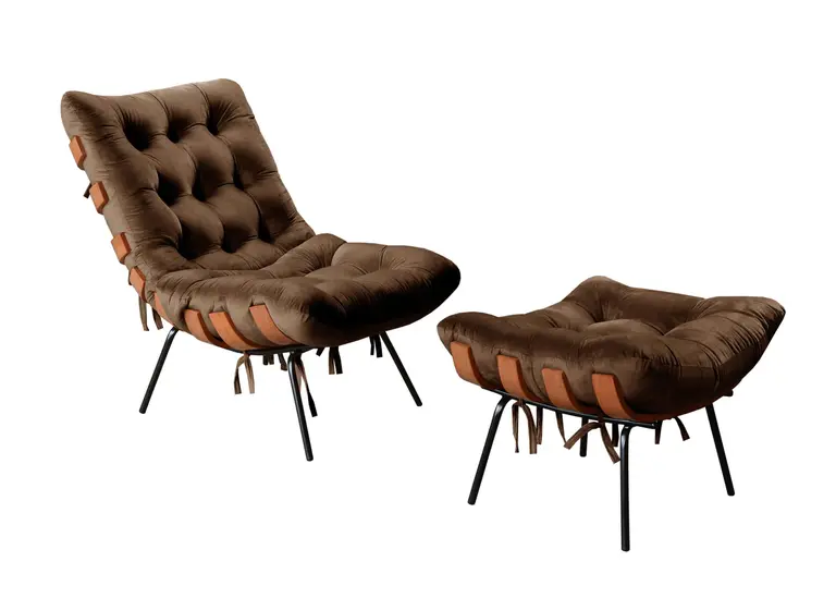 Kit Poltrona Costela + Puff Costela - Imagem 5