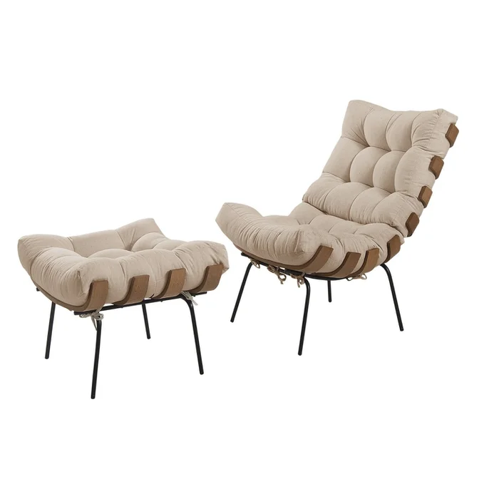 Kit Poltrona Costela + Puff Costela - Imagem 2