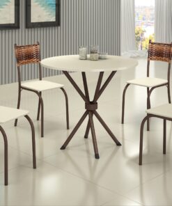 Mesa Atlanta Com 4 Cadeiras Off- Teixeira