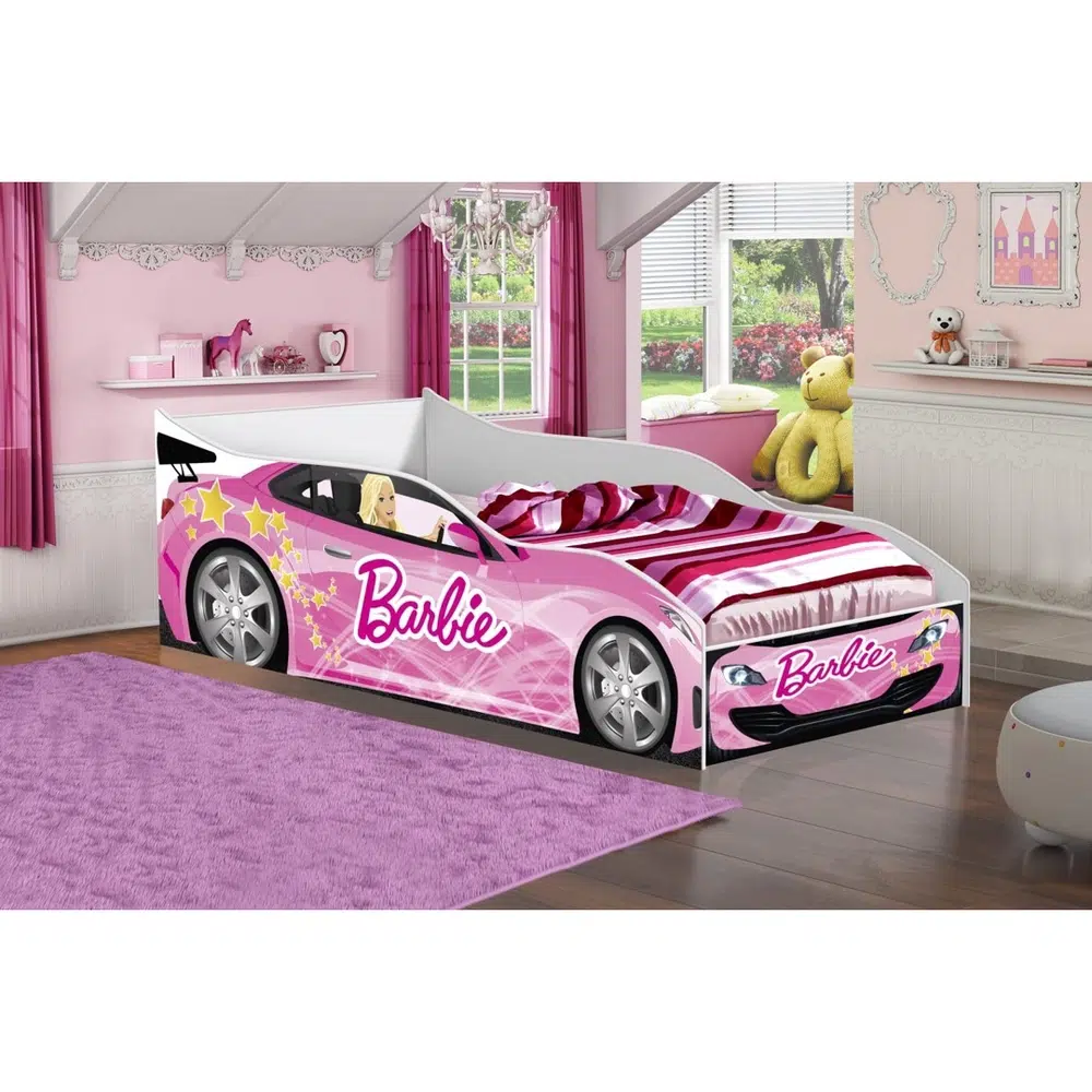 Cama Juvenil Carro Barbie - Gabrielli Móveis
