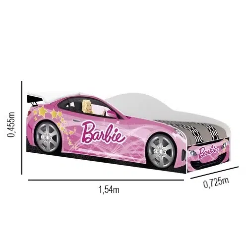 Cama Juvenil Carro Barbie - Gabrielli Móveis - Imagem 3