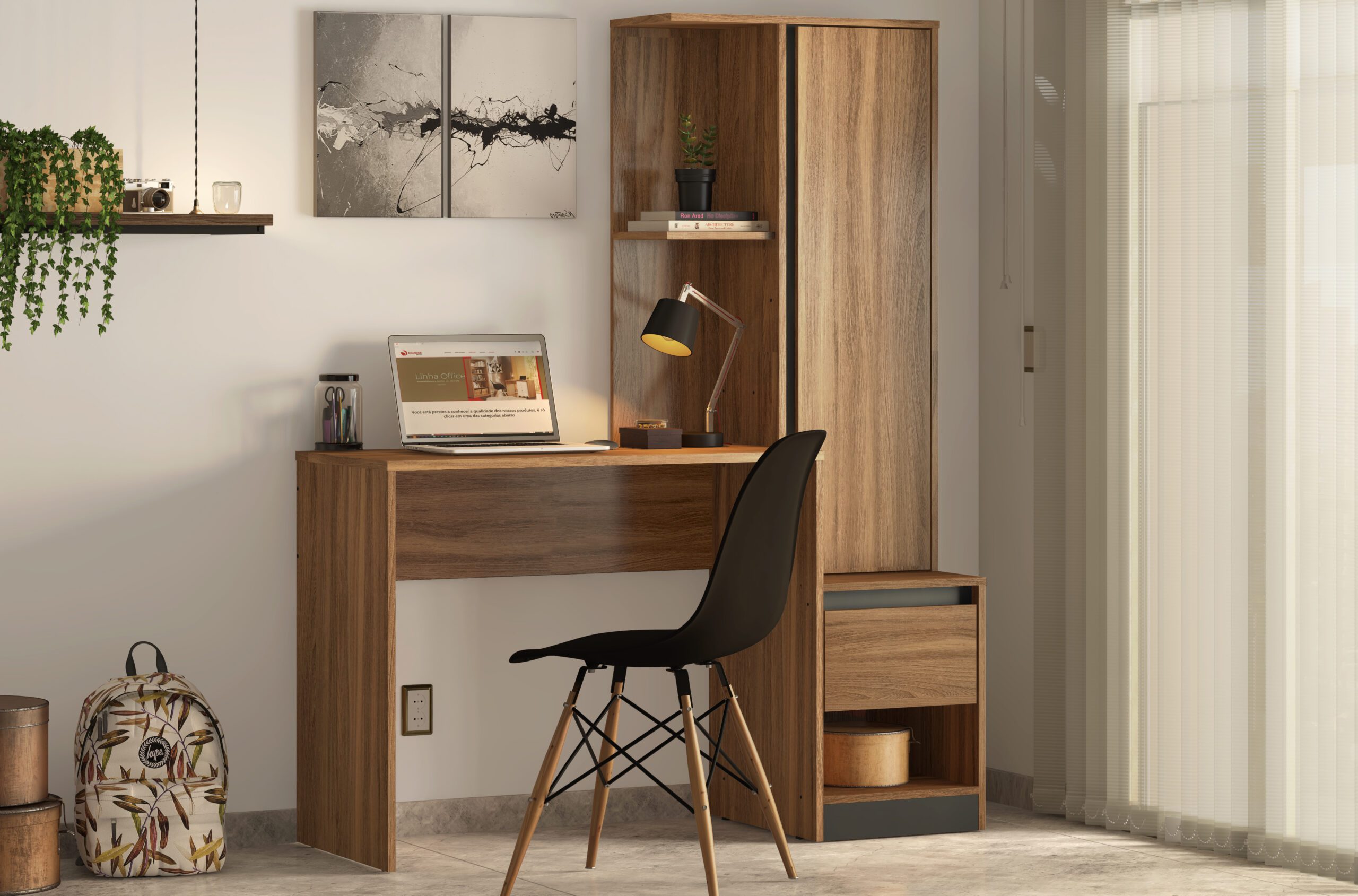 Escrivaninha com Armário Office Morada Demóbile