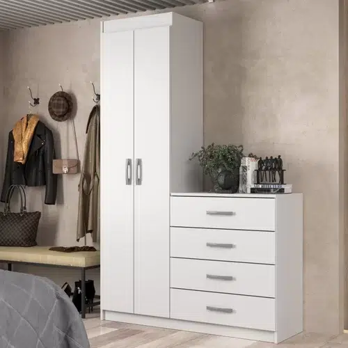 Cômoda e Sapateira Larissa 4 Gavetas 2 Portas - Evidência - Imagem 2