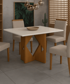 Mesa Madri com 4 Cadeiras Malaga