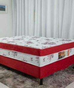 CAMA BOX CONJUGADA RUBI LUXO | CASAL | VERMELHA