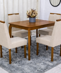 MESA ALEGRA 1.20X0.80 + 4 CADEIRAS MAIA
